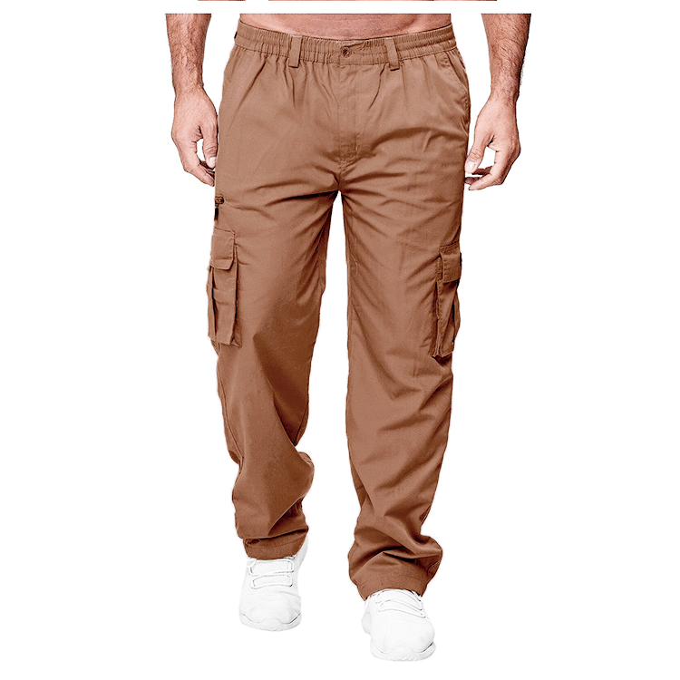 Men's Casual Multi-pocket Loose Straight Cargo Pants - Af TOP