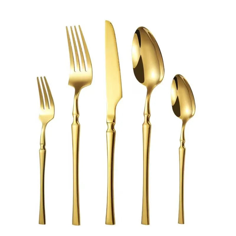 30Pcs Set Stainless Steel Tableware Knife Tea Fork Coffee Spoon Flatware Dishwasher Safe Dinner Cutlery