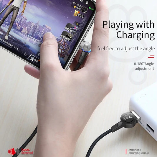 Experience Ultimate Convenience with Our 180 Degree Rotating Magnetic Cable Af TOP